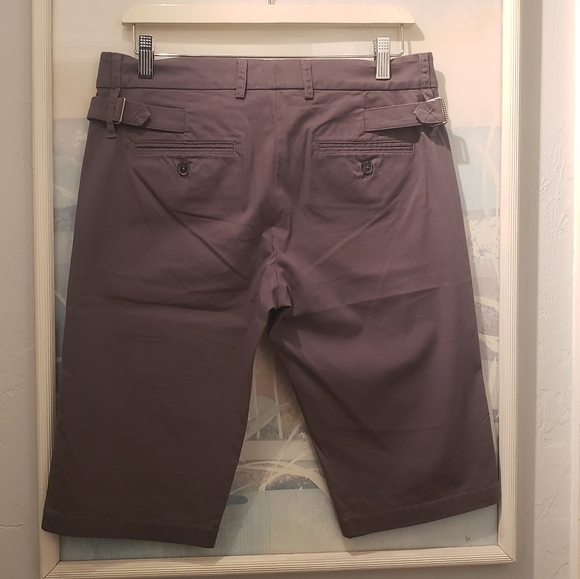 Vince Bermuda Shorts 6 Grey Womens Cotton Waist Straps Modern Outdoors - Picture 2 of 5